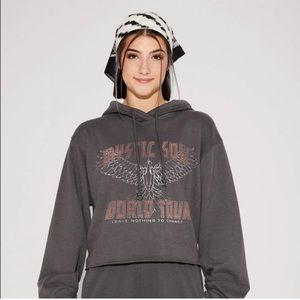Hollister Cropped Hoodie— Mystic Soul